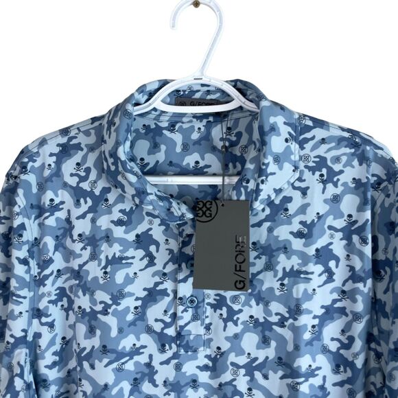 G/FORE | Shirts | Gfore Blue Camouflage Polo Shirt | Poshmark